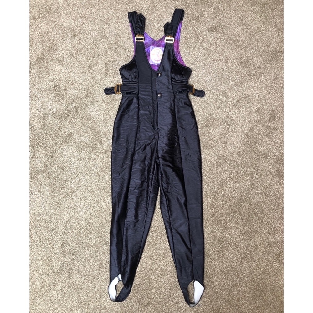 Vintage 90s Person’s ski suit snow bibs Sz medium